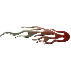 Picture of Flame Trim 120mm x 40mm Adhesive Red to Chrome (Pair)