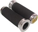 Picture of Grips Foam Black Chrome Ends With Gold Eagle End Cap 7/8" (Pair)