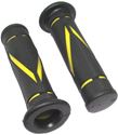 Picture of Grips Diamond Black with Yellow cut out to fit 7/8"H/Bars (Pair)