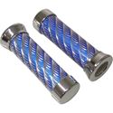 Picture of Grips Aluminium & Blue to fit 7/8"Handlebars (Pair)