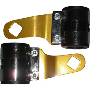 Picture of Headlight Brackets Gold Deluxe to fit forks 26mm to 37mm