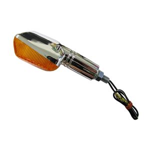 Picture of Complete Indicator Mini GSXR Style Chrome Long Stem with Amber Lens (Pair)