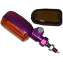 Picture of Indicator Medium Aluminium Purple Short with Amber/Smoked Lens (each)