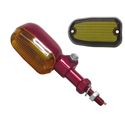 Picture of Indicator Medium Aluminium Red Long with Amber/Smoked Lens