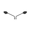 Picture of Mirrors 10mm Black Alloy Body Teardrop Left & Right Long Ste (Pair)