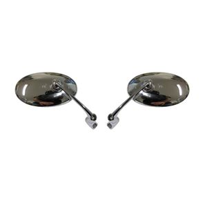 Picture of Mirror 8mm & 10mm Bar End Chrome Oval Left and Right (Pair)