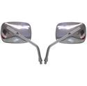 Picture of Mirrors 10mm Chrome Rectangle Left & Right Harley Style (Pair)