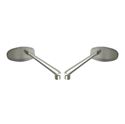 Picture of Mirrors CNC Oval with Silver Head & Silver Stem 8mm or 10mm (Pair)