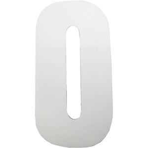 Picture of Competition Numbers White 7" '0' Matt (Per 10)