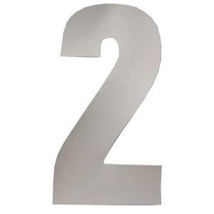 Picture of Competition Numbers White 7" '2' Matt (Per 10)