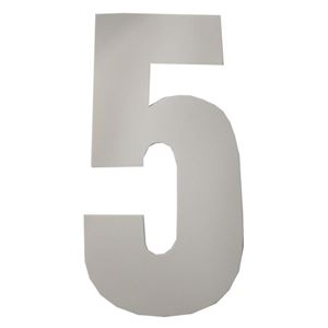 Picture of Competition Numbers White 7" '5' Matt (Per 10)