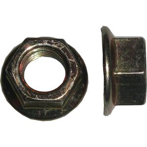 Picture of Nuts Flange 10mm Thread Uses 14mm Spanner (Pitch 1.25mm) (Per 20)