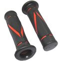 Picture of Grips Diamond Black with red cut out to fit 7/8"Handlebars (Pair)
