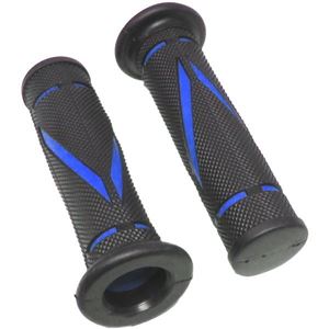 Picture of Grips Diamond Black with blue cut out to fit 7/8"Handlebar (Pair)