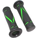 Picture of Grips Diamond Black with Green cut out to fit 7/8"H/Bars (Pair)